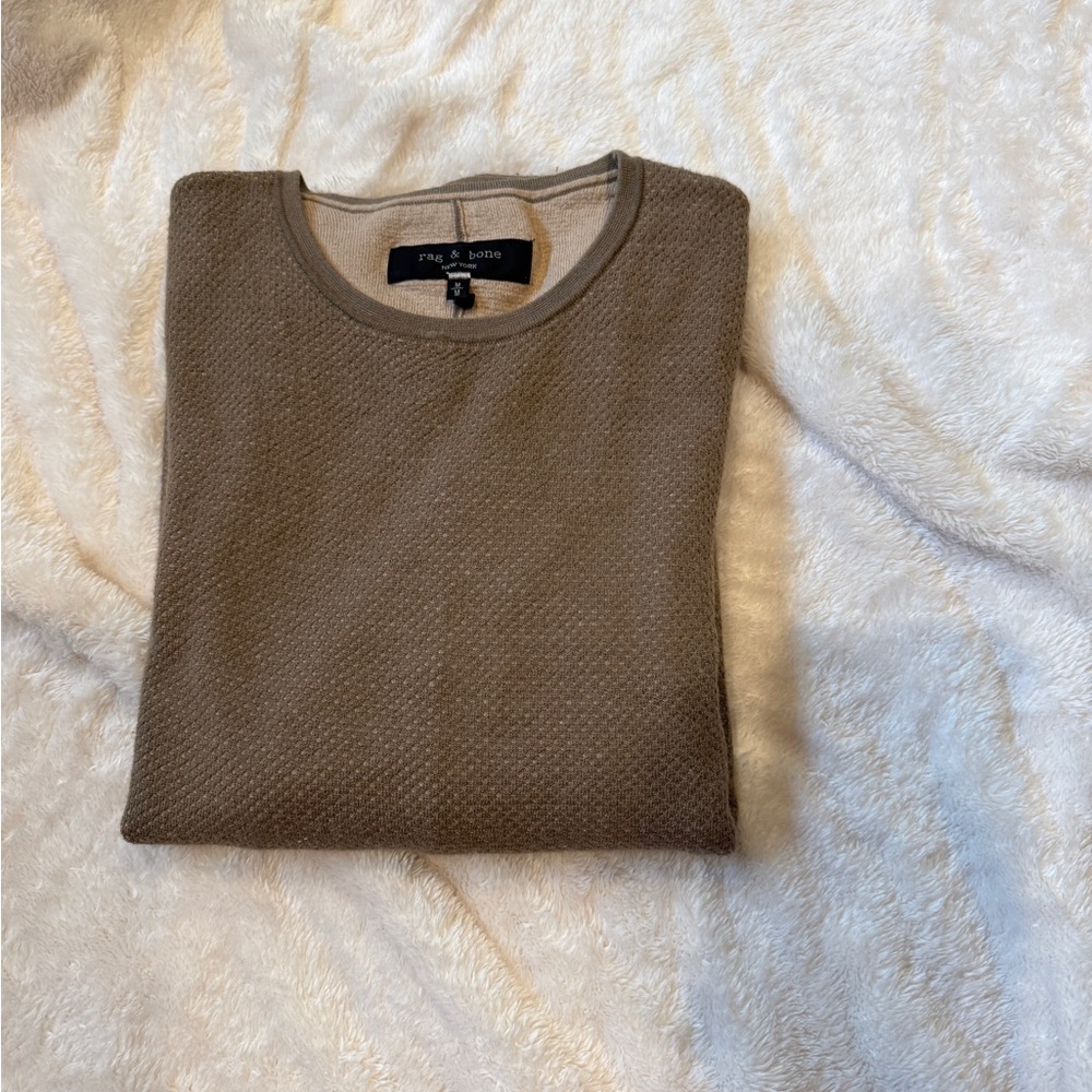 rag & bone Men's Tan Crewneck Sweater